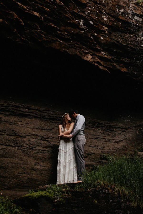 Incredibly Intimate Waterfall Elopement at Cloudland Canyon State Park