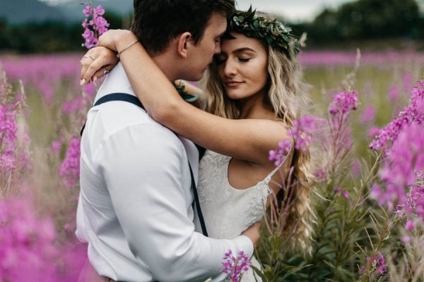 Magical Mendenhall Glacier Wedding with Waterfalls and Wildflowers Joel Allegretto-18