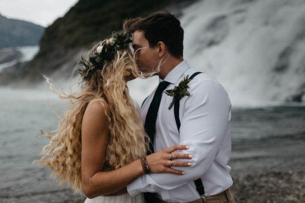 Magical Mendenhall Glacier Wedding with Waterfalls and Wildflowers Joel Allegretto-38