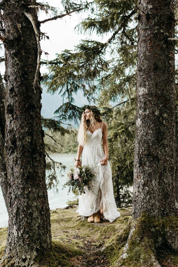 Magical Mendenhall Glacier Wedding with Waterfalls and Wildflowers Joel Allegretto-7