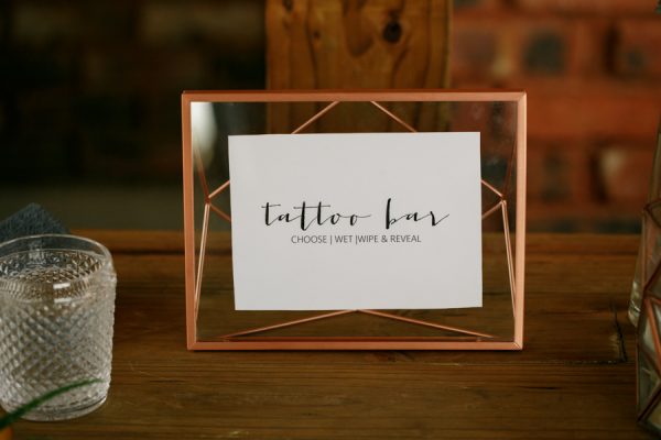 rose gold place card holders