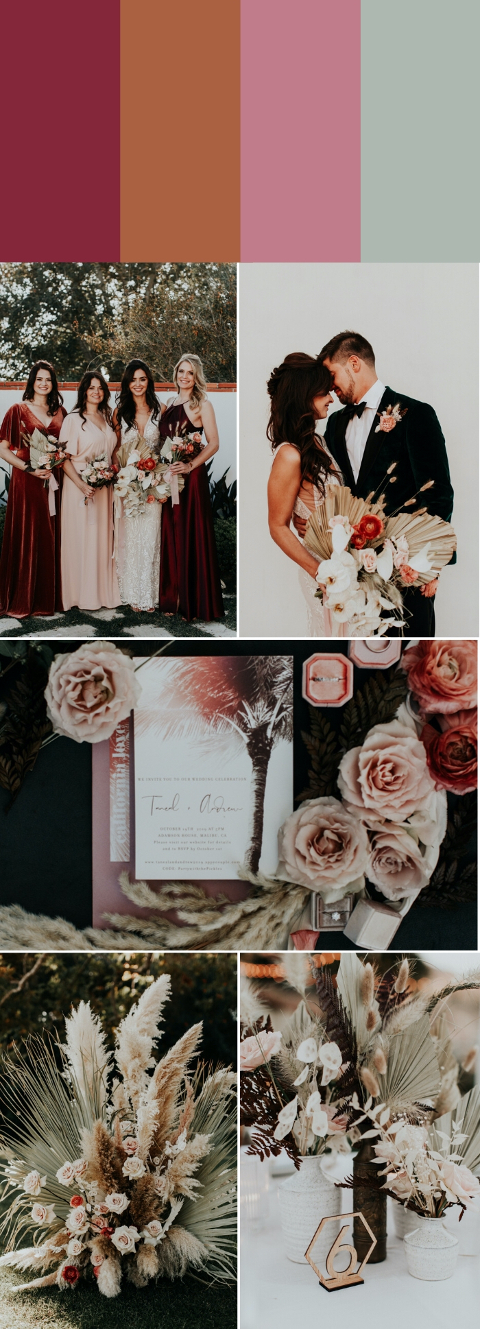 5 Burgundy Color Palette Ideas to Make You Rethink Your Wedding Colors