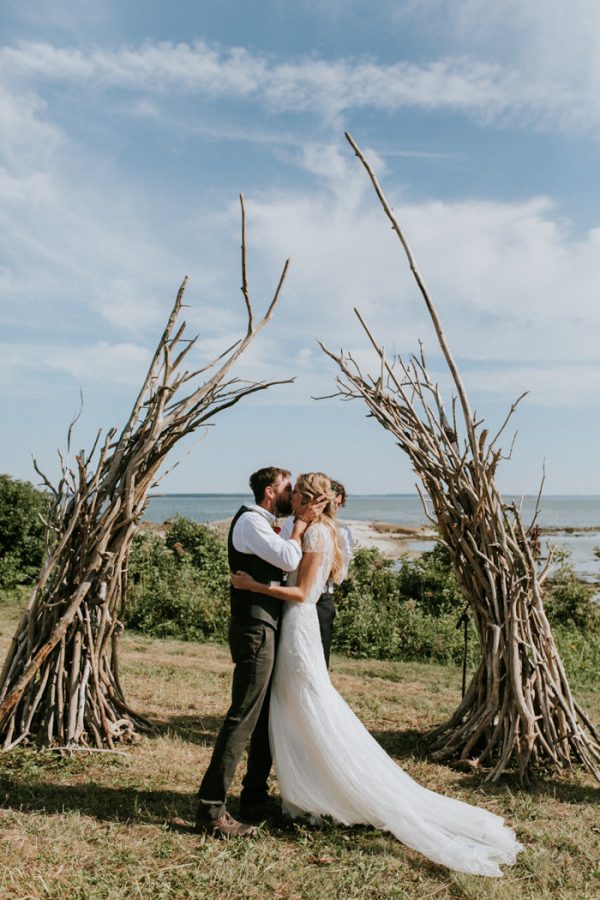 Naturally Boho Maine Wedding At The Lookout Junebug Weddings