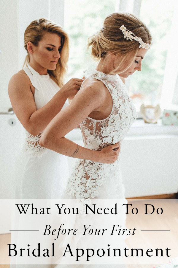 What to Do Before Your First Bridal Appointment | Junebug Weddings