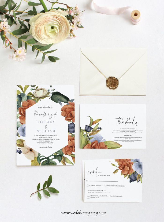 The Best in Etsy Wedding Invitation Suites | Junebug Weddings