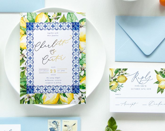 Traditional wedding invites - LemonWedding