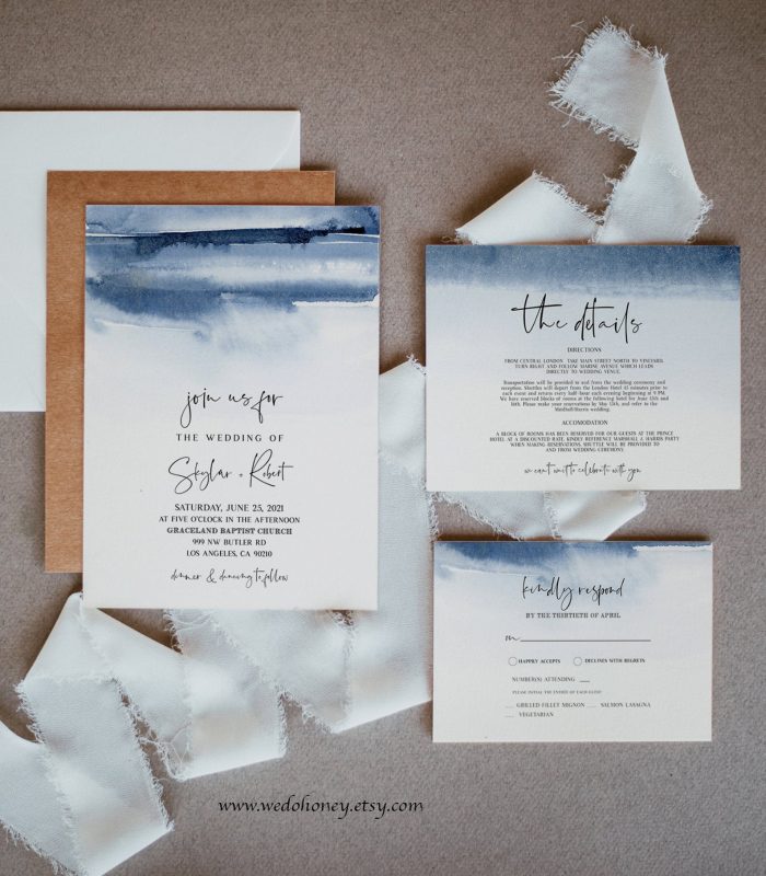 The Best in Etsy Wedding Invitation Suites | Junebug Weddings