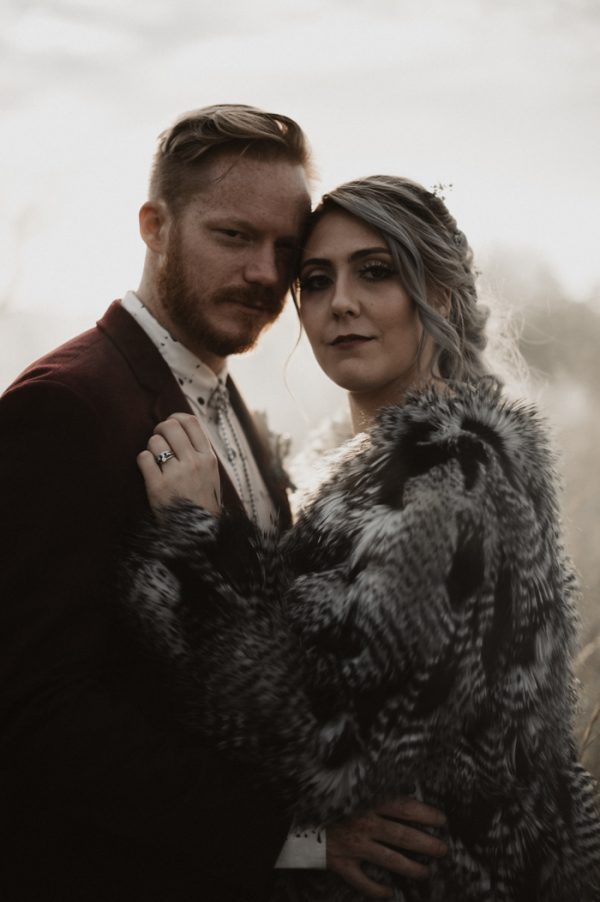 Eclectic Silver and Burgundy Oklahoma Wedding at Skelly Lodge Junebug