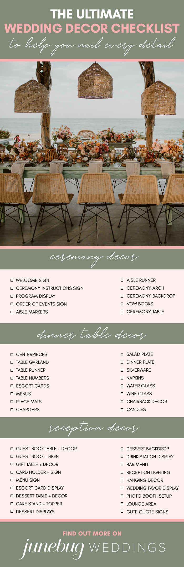 Featured image of post Wedding Decoration Checklist - As we talk about the ceremony ideas of decoration in this checklist, you have to include all the major and basic items which start from the first day of your.