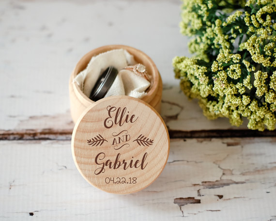 personalized wedding ring box