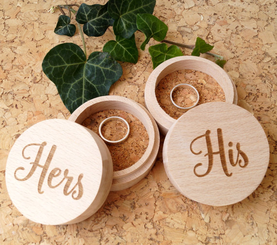 his and hers wedding ring box