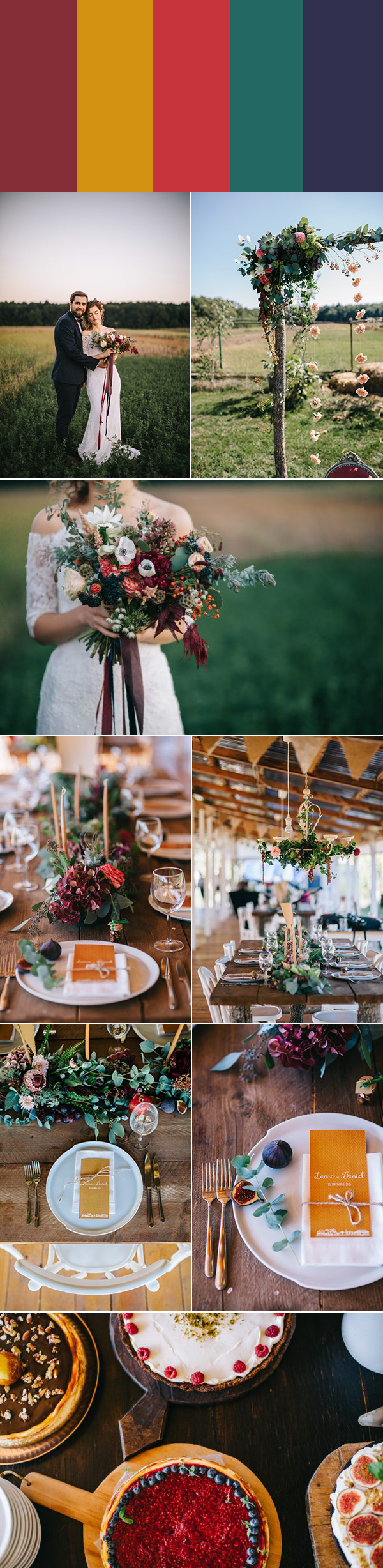 barn wedding colors