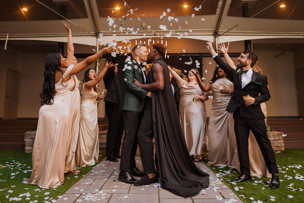 same-sex couple on wedding day