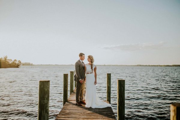 Summery White Orchid at Oasis Wedding Along the Caloosahatchee