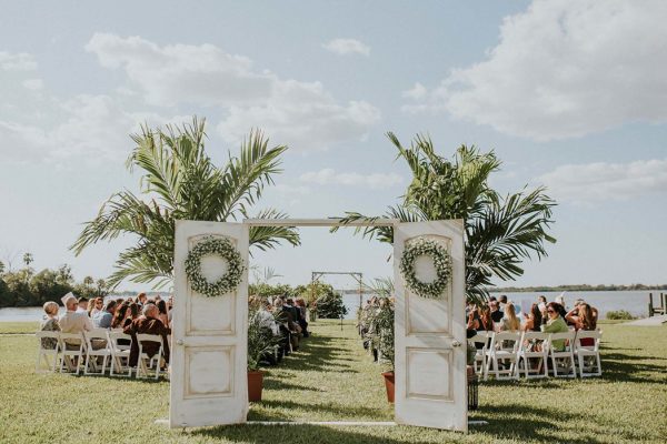 Summery White Orchid at Oasis Wedding Along the Caloosahatchee