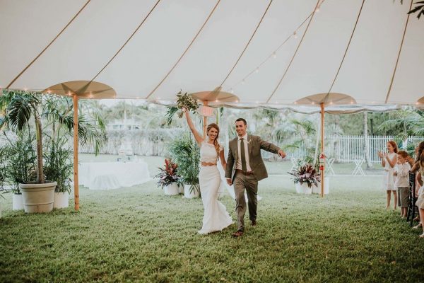 Summery White Orchid at Oasis Wedding Along the Caloosahatchee