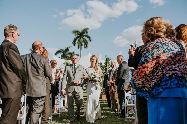 Summery White Orchid at Oasis Wedding Along the Caloosahatchee