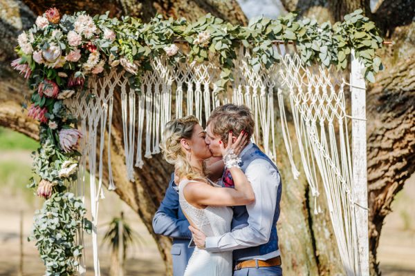 This Boho Wedding at The Cowshed Wowed with a Touch of Rock 'N' Roll |  Junebug Weddings