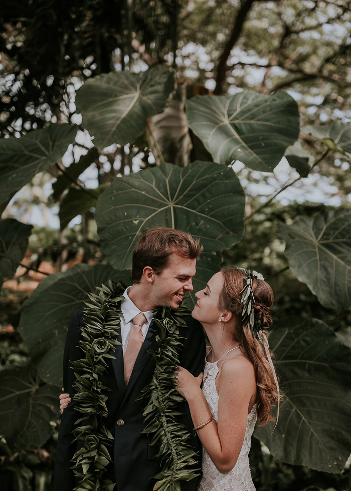 Utterly Romantic Hawaiian Wedding At Moli I Gardens At Kualoa