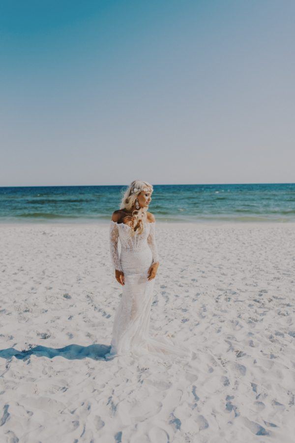 Glamorous Barefoot Pensacola Beach House Wedding Junebug Weddings