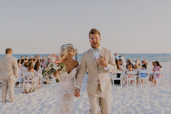 Glamorous Barefoot Pensacola Beach House Wedding Junebug Weddings