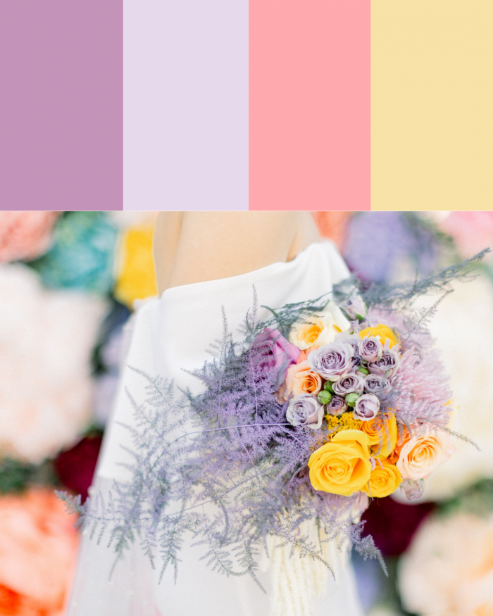 pastel floral color palettes graphic