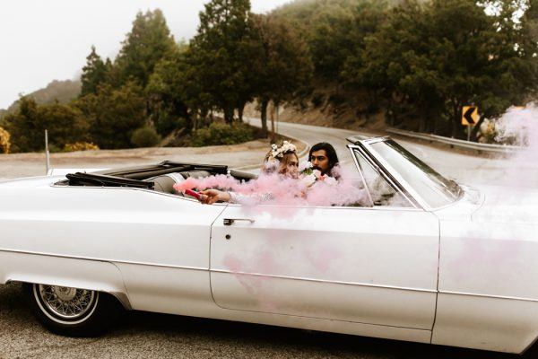Glam Rock Engagement Session in the Foggy Angeles National Forest ...