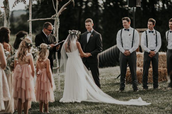 rustic rose bridesmaid dress