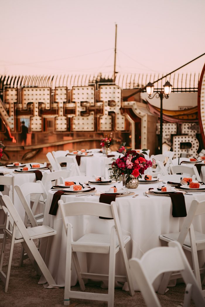 A Las Vegas Neon Museum Wedding Full Of Quirk Color And Charm