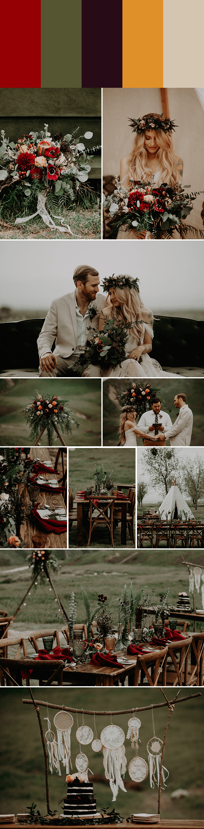 Bohemian Wedding Color Palettes That ...