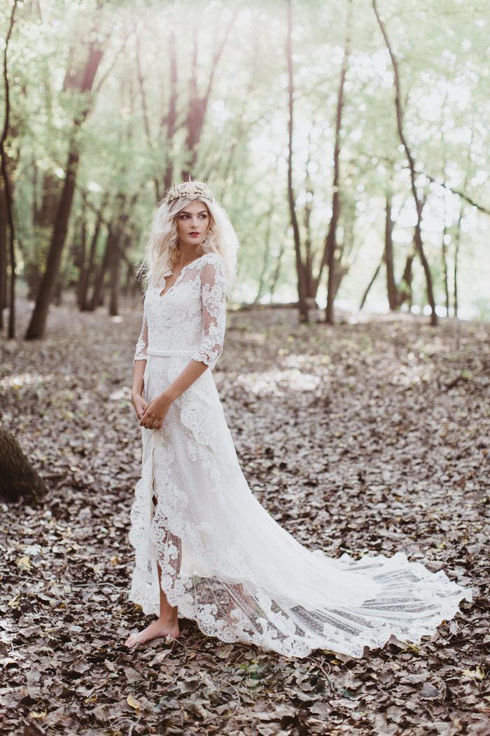 This Enchanting Forest Elopement is Brimming with Edgy Wedding Fashion ...