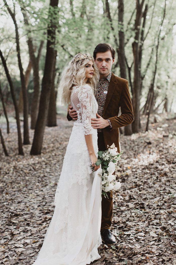 This Enchanting Forest Elopement is Brimming with Edgy Wedding Fashion ...