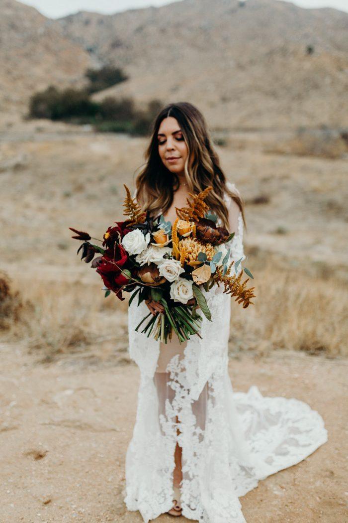 You're Gonna Wanna Copy The Rich Color Palette in This Desert Elopement ...