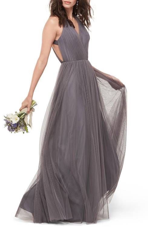 pewter maxi dress