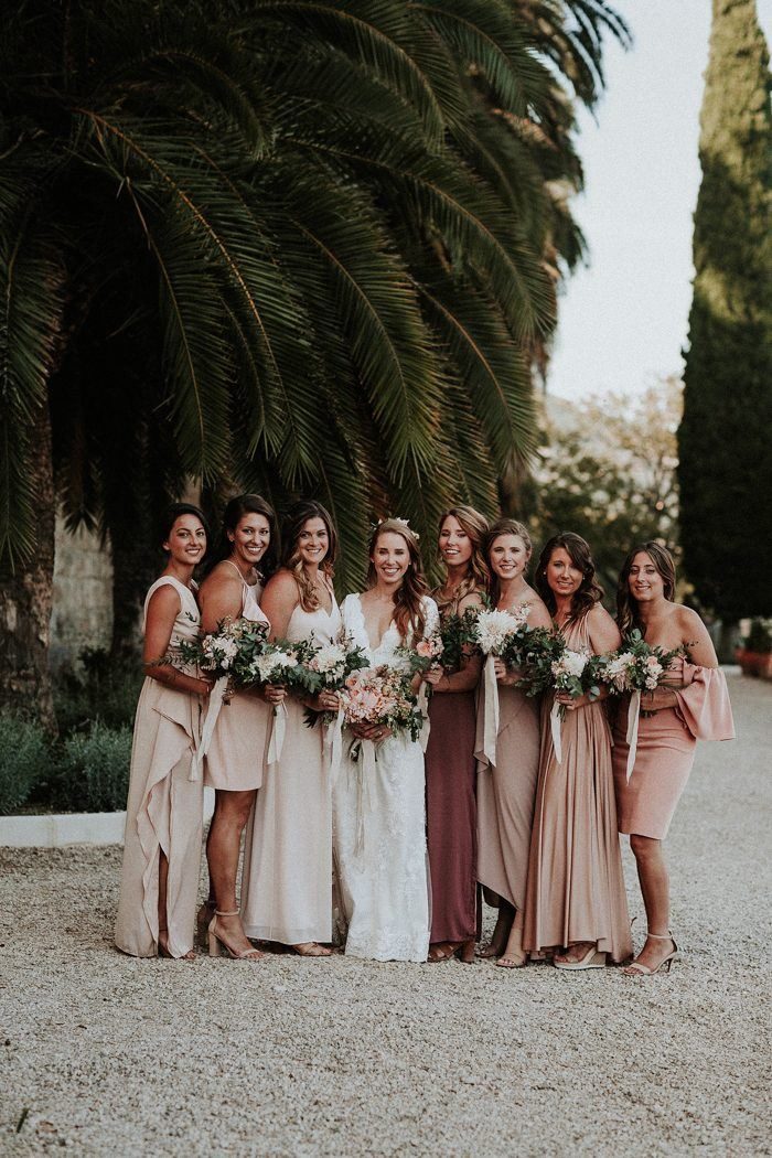 Neutral color best sale bridesmaid dresses