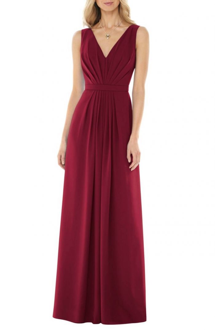 maroon wedding bridesmaid dresses