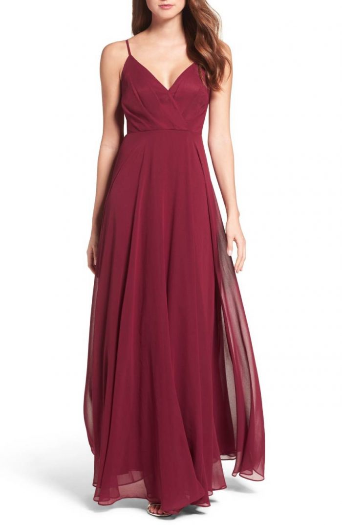 50 Beautiful Burgundy Bridesmaids Dresses Your Girls Will Love Junebug Weddings 1362