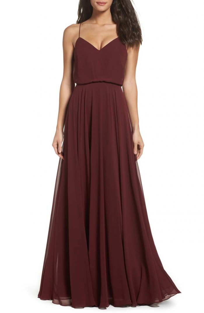 50 Beautiful Burgundy Bridesmaids Dresses Your Girls Will Love ...