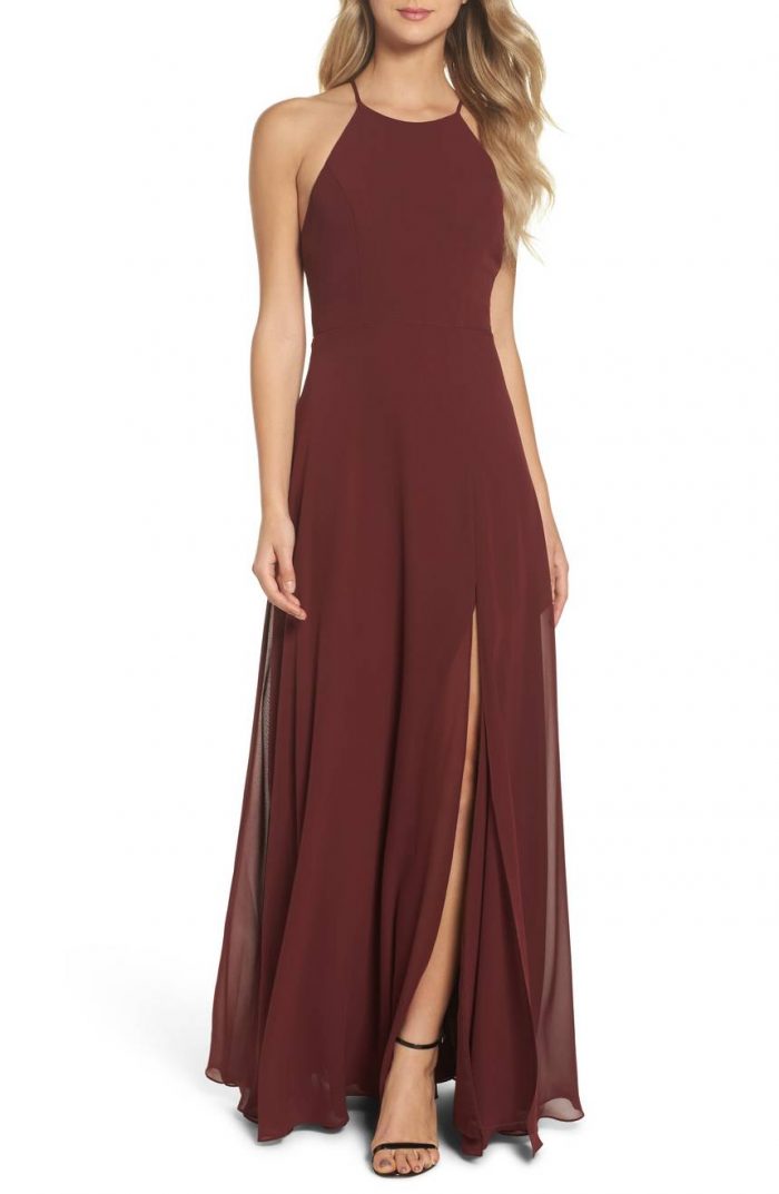 50 Beautiful Burgundy Bridesmaids Dresses Your Girls Will Love ...