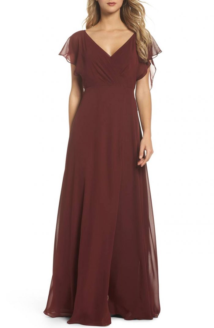 50 Beautiful Burgundy Bridesmaids Dresses Your Girls Will Love ...