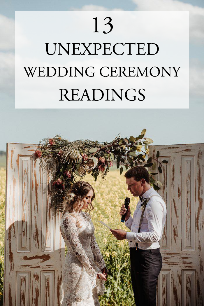 unexpected wedding ceremony readings graphic