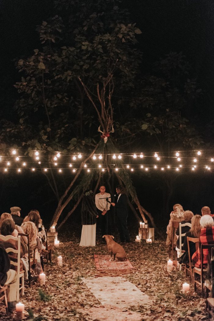 This Backyard Wedding At Night Is Oh So Cozy Junebug Weddings