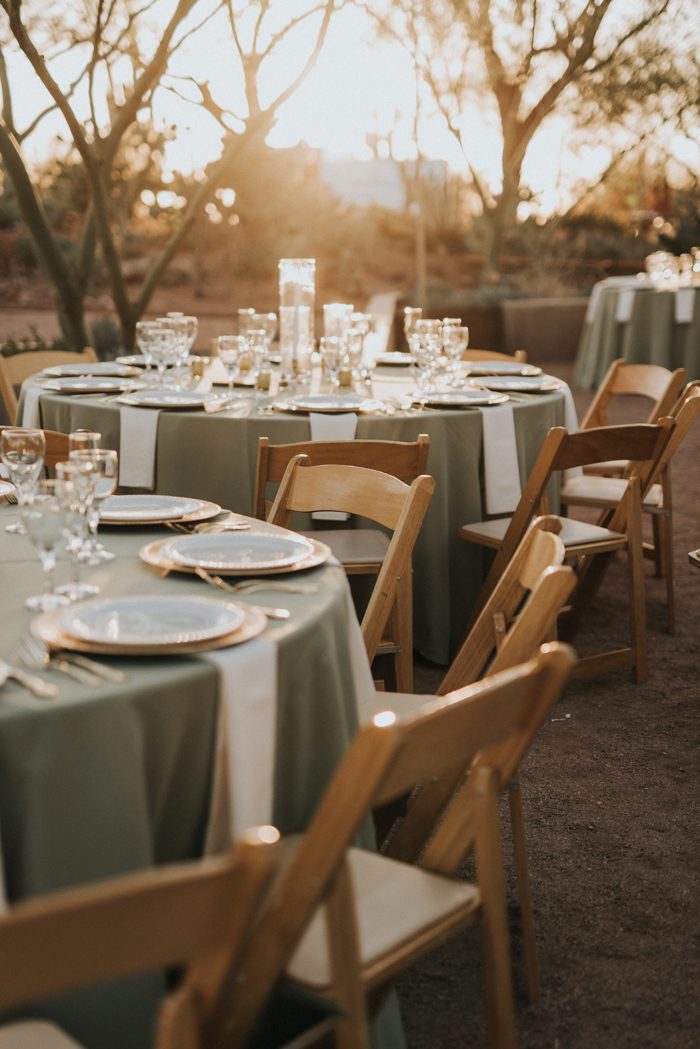 This Black, Burgundy, and Gold Desert Botanical Garden Wedding is a