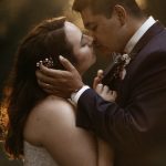 Emotional Dusty Blue, Cranberry, and Orange Wedding at Rip Van Winkle Gardens