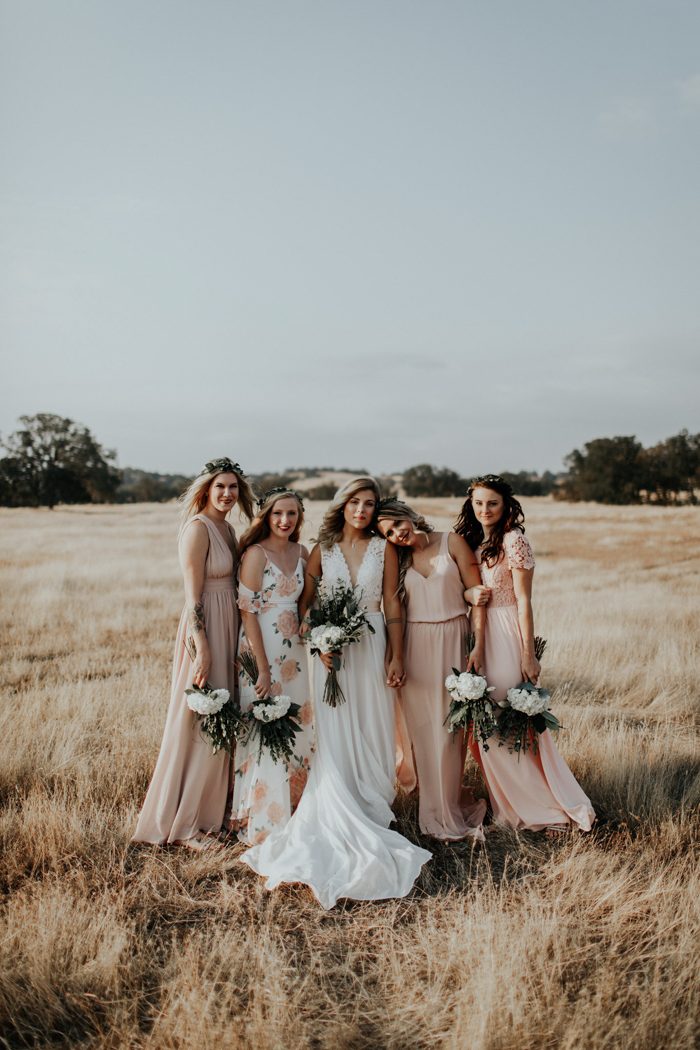 Naturally Beautiful Little Bear Creek Ranch Wedding in Blush and Sage