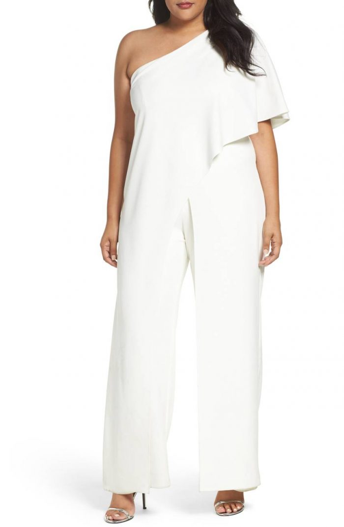 one shoulder jumpsuit for wedding
