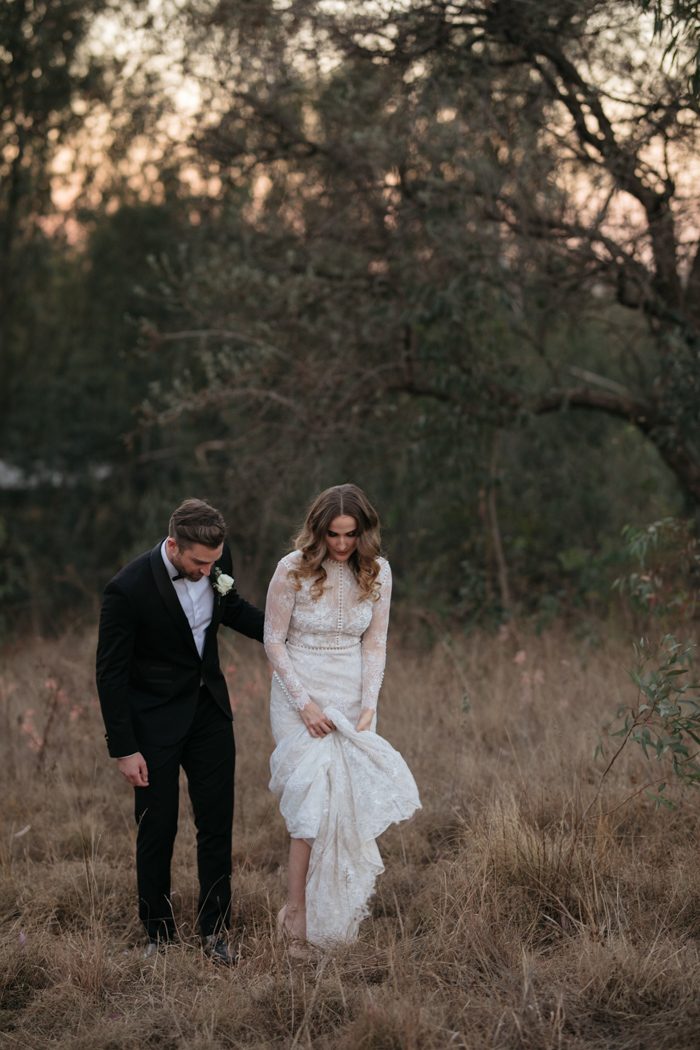 Black Tie Elegance Marries Rustic Industrial Style in This Lace On ...