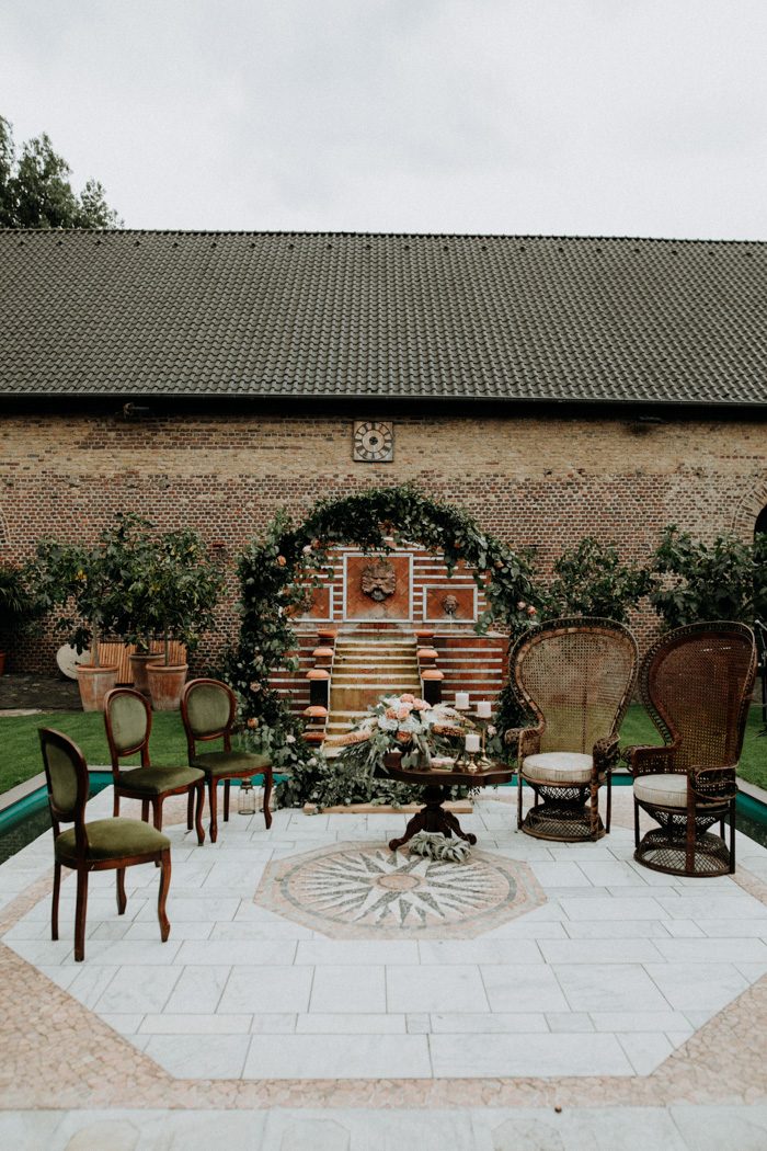 Free-Spirited Green and Gold German Wedding at Kommandeursburg