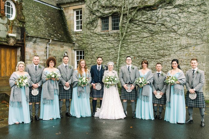 Modern Scottish Winter Wedding at Rowallan Castle