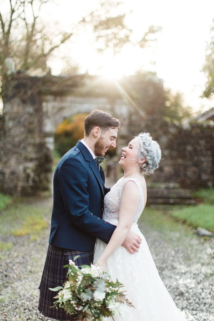 Modern Scottish Winter Wedding at Rowallan Castle